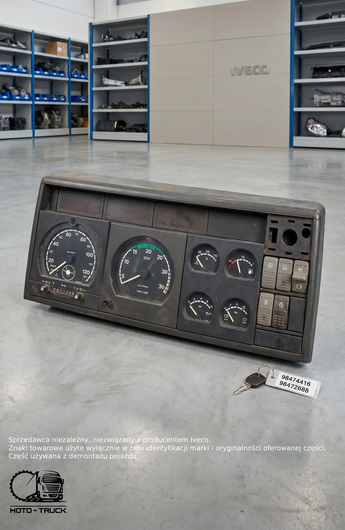 LICZNIK ZEGARY IVECO EUROCARGO EUROTECH 24V 98474416 98472688 (1)