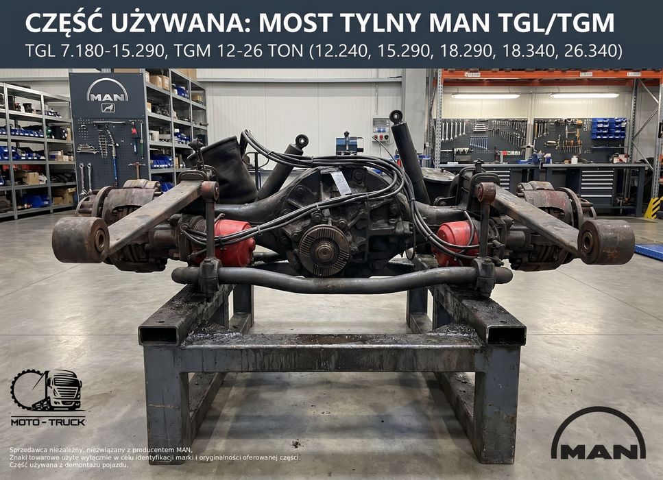 Most tylny MAN TGL TGM wklad mostu piasta polos obudowa mostu zwrotnice - obrazek 2